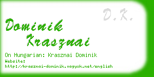 dominik krasznai business card